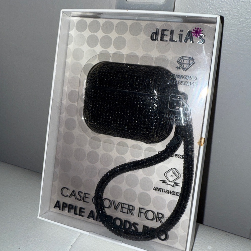 dELiA*s Glitter Black AirPods Pro Case Cover
